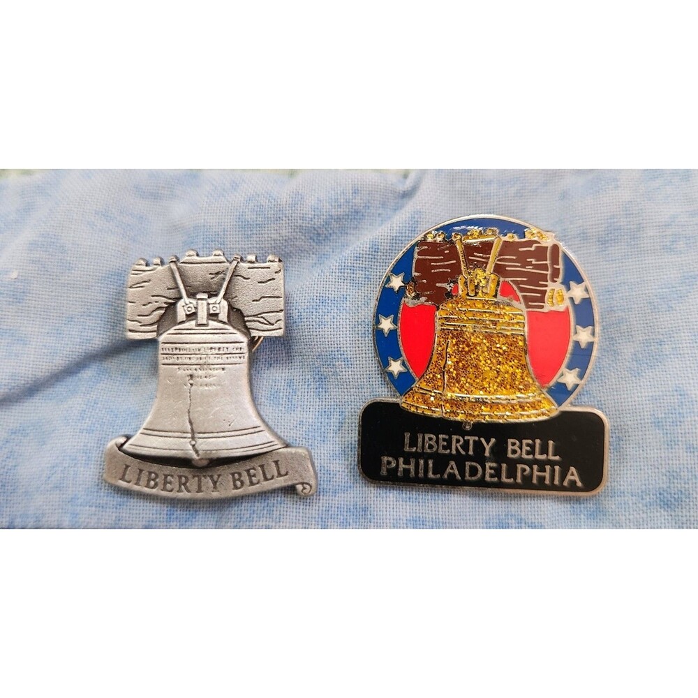 VTG 2 Liberty Bell Pins Philadelphia PA